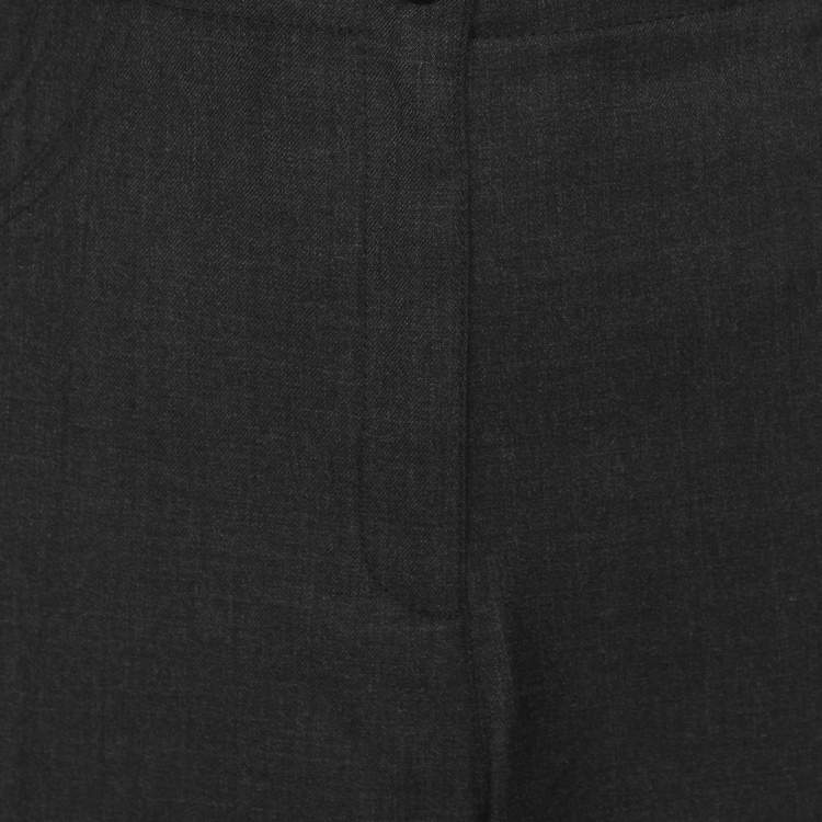 مملوكة مسبقًا Elena Mire Dark Grey Wool Blend Trousers XXL