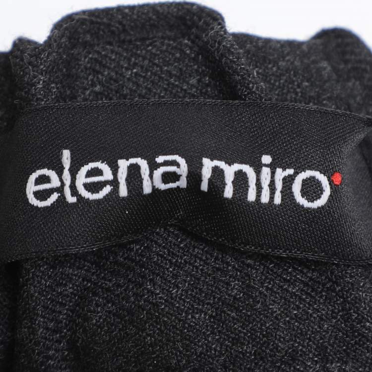 مملوكة مسبقًا Elena Mire Dark Grey Wool Blend Trousers XXL