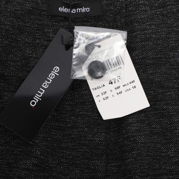 مملوكة مسبقًا Elena Miro Dark Grey Wool Blend Trousers XXL