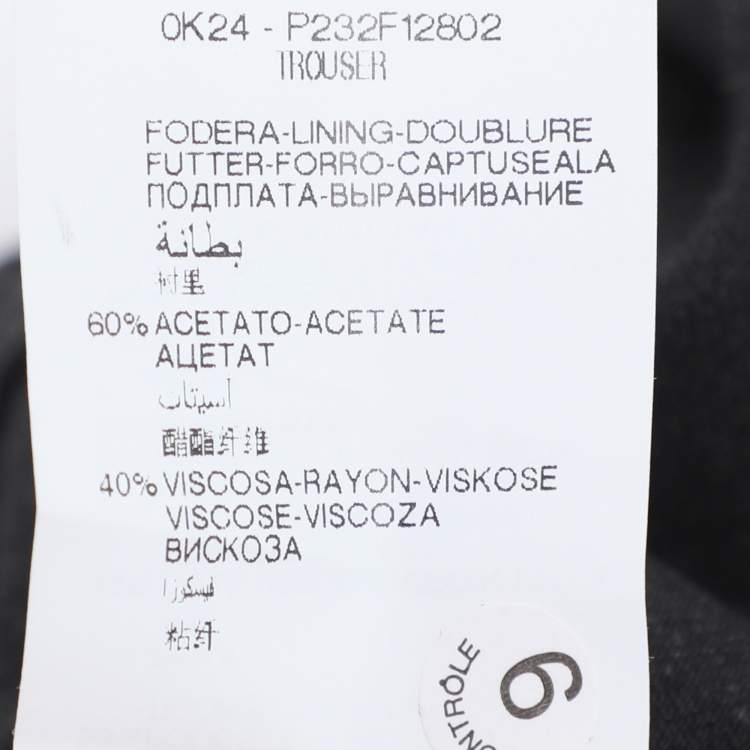 Pre Owned Elena Miro Dark Grey Wool Blend Trousers XXL