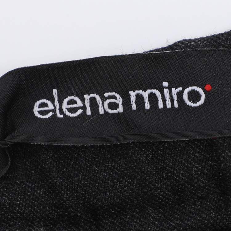 Pre Owned Elena Miro Dark Grey Wool Blend Trousers XXL