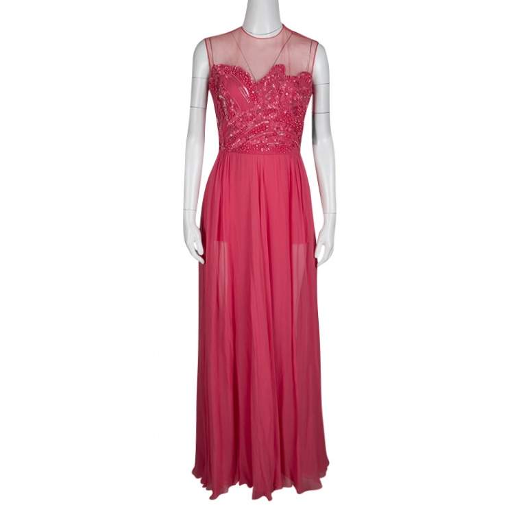 Elie Saab Begonia Embellished Silk Sleeveless Gown S Elie Saab | The ...