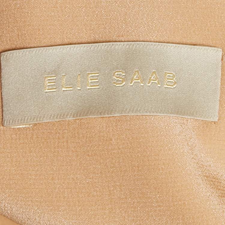 Pre Owned Elie Saab Red Sequin Embellished Tulle Diana Mini Dress XS