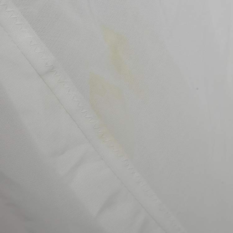 Pre Owned Elie By Elie Saab White Floral Embroidered Tulle Wedding Gown M