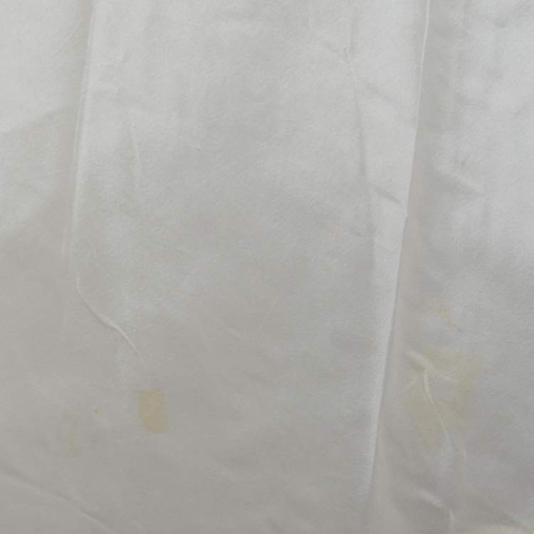 Pre Owned Elie Saab Cream Silk Strapless Wedding Gown M