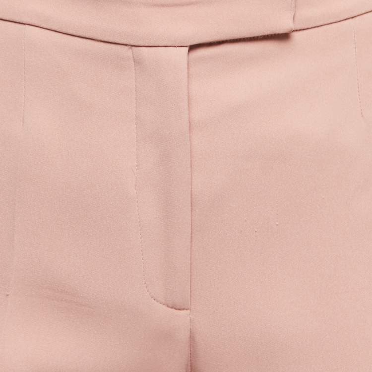 Pre Owned Elie Saab Dusty Pink Crepe Tailored Trousers S