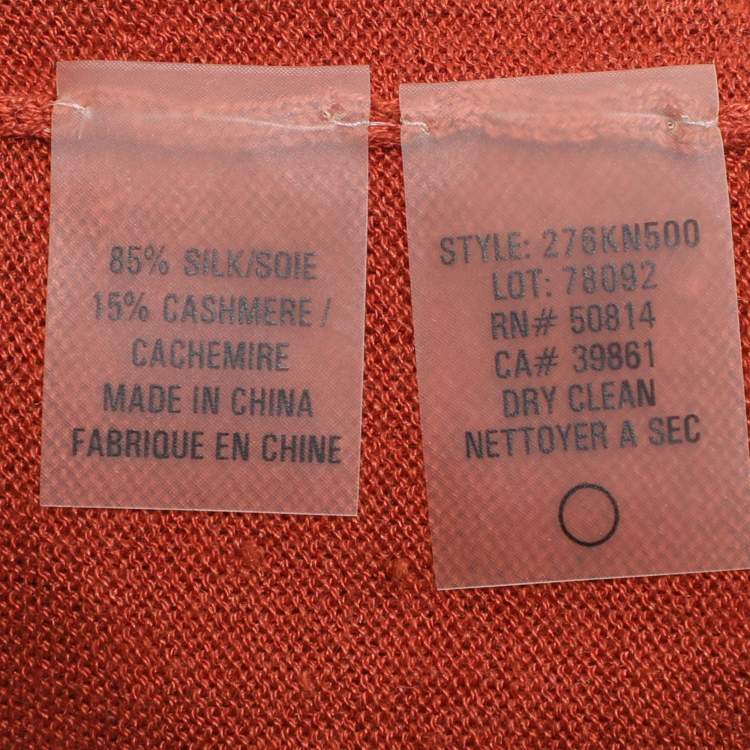 مملوكة مسبقًا Elie Tahari Bronze Stretch Knit Sammy Long Sleeve Shirt XXL