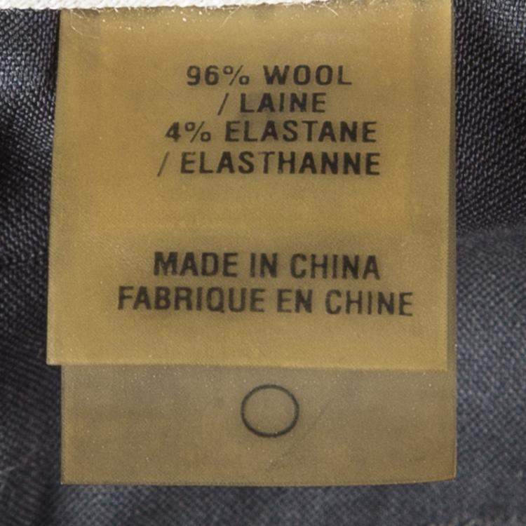 Pre Owned Elie Tahari Grey Wool Tailored Trousers S
