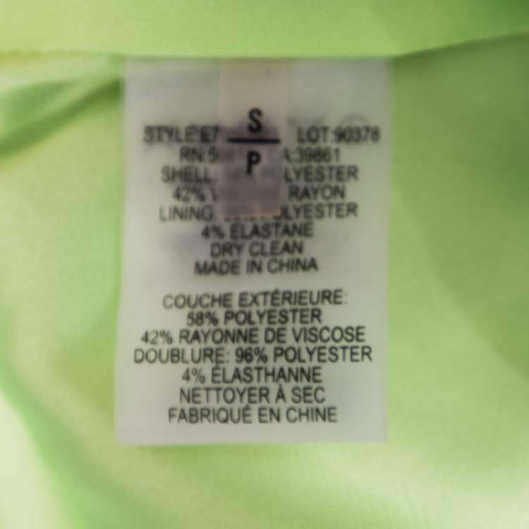 Pre Owned Elie Tahari Multicolor Mini Checkered Sleeveless Peplum Top S