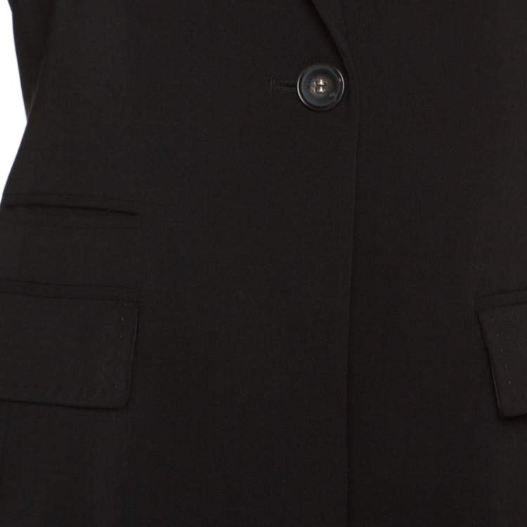 Pre Owned Elie Tahari Black Wool Tailored Blazer S