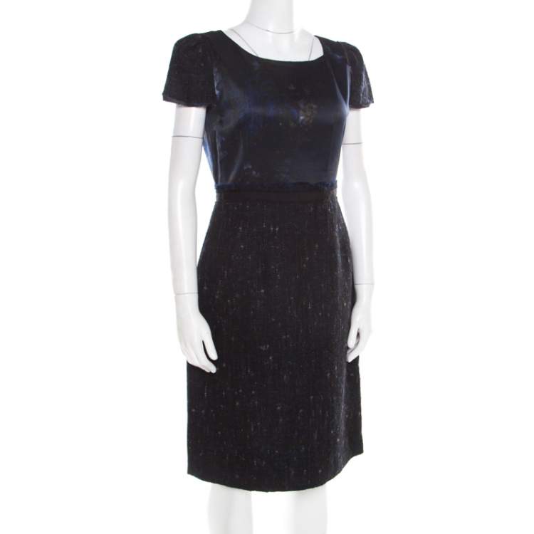 Navy blue hotsell tahari sheath dress