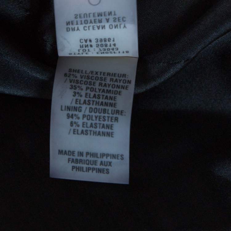 Pre Owned Elie Tahari Purple Stretch Knit  Pleated Raglan Sleeve Fitted Blazer S