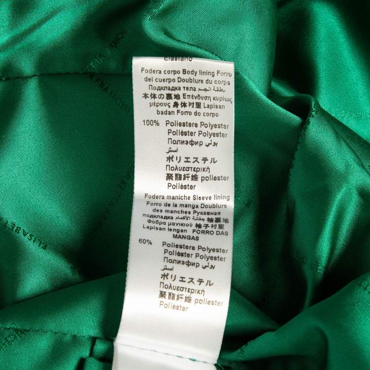 Pre Owned Elisabetta Franchi Green Crepe Single Breasted Blazer L