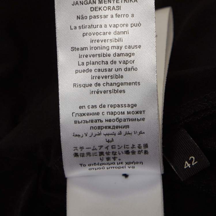 Pre Owned Elisabetta Franchi Black Beaded Jersey Sem Sheer Bodysuit M
