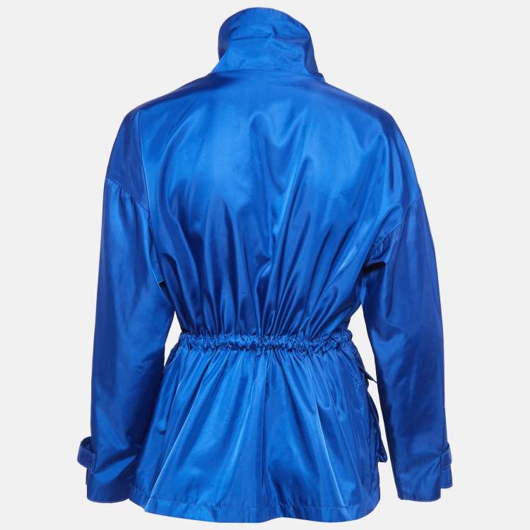 Pre Owned Elisabetta Franchi Blue Nylon Windbreaker Jacket S
