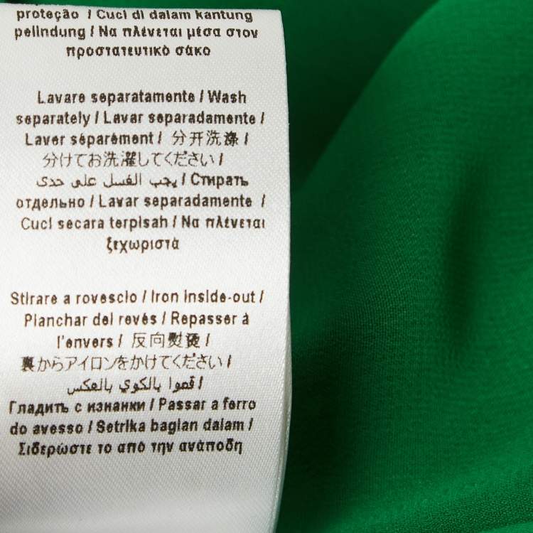 Pre Owned Elisabetta Franchi Green Sequin Crepe Midi Dress L 