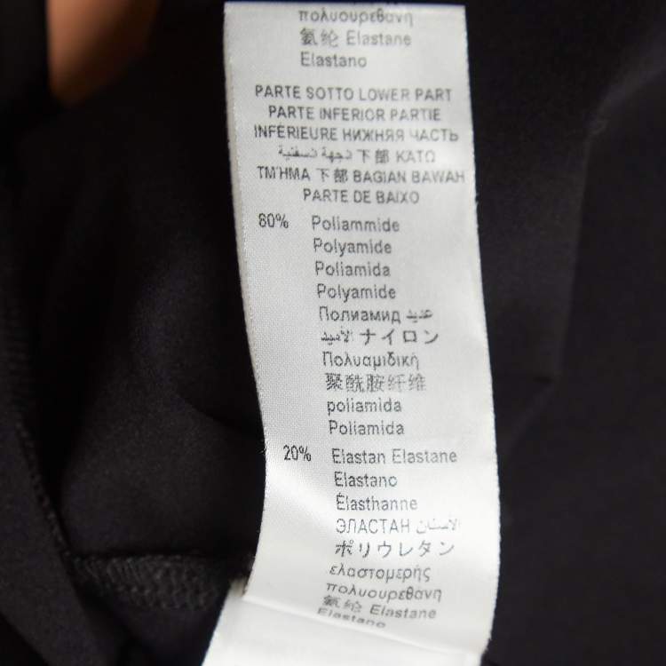 Pre Owned Elisabetta Franchi Black Jersey Bow Detail Sleeveless Bodysuit M