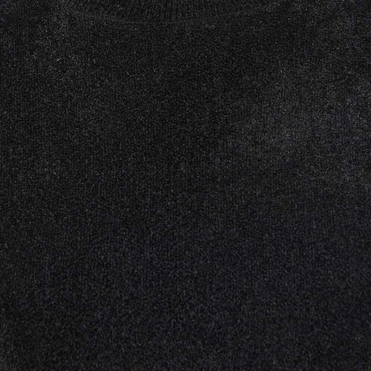 Pre Owned Elisabetta Franchi Black Knit Round Neck Sweater M