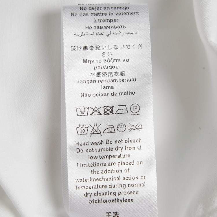 Pre Owned Elisabetta Franchi White Poplin Sash Belt Double Breasted Blouse S
