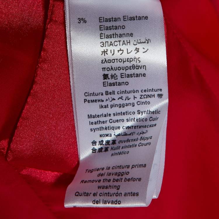Pre Owned Elisabetta Franchi Fuchsia Pink Georgette Belted Pants Suit M