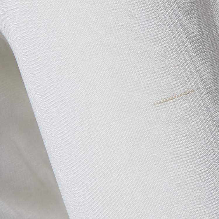 مملوكة مسبقًا Elisabetta Franchi White Jersey Cut-Out Detail Ruched Mini Dress M
