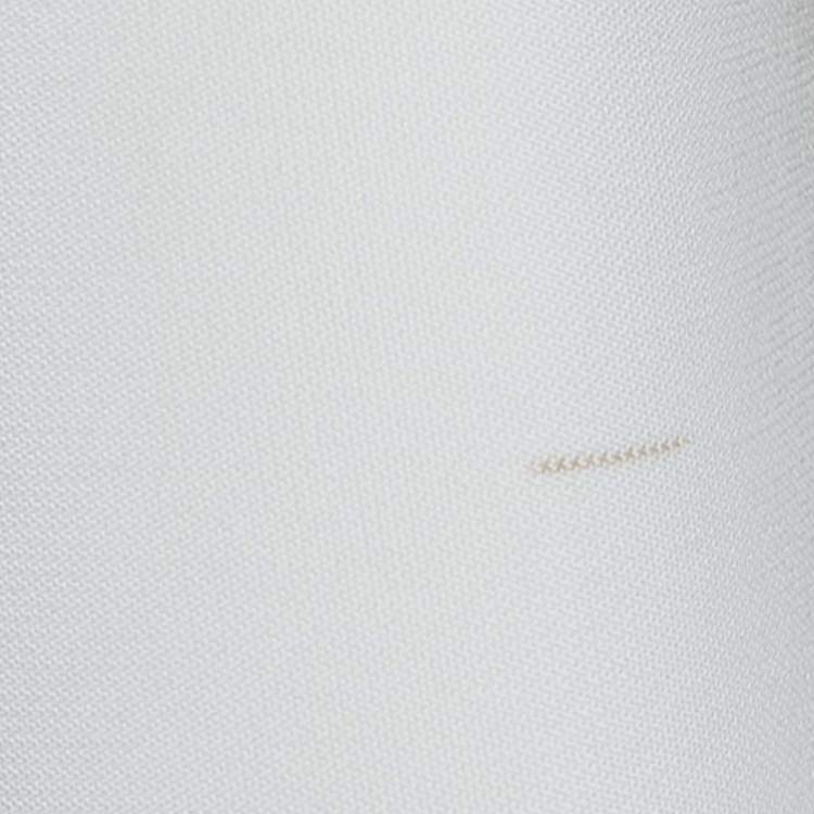 مملوكة مسبقًا Elisabetta Franchi White Jersey Cut-Out Detail Ruched Mini Dress M