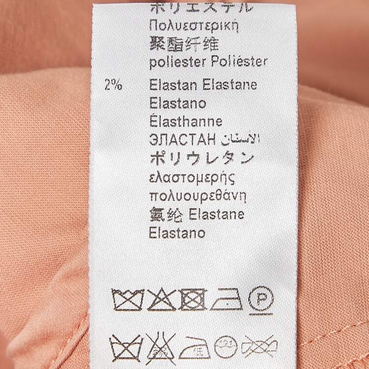 Pre Owned Elisabetta Franchi Light Orange Pleat Detail Corset Blazer S