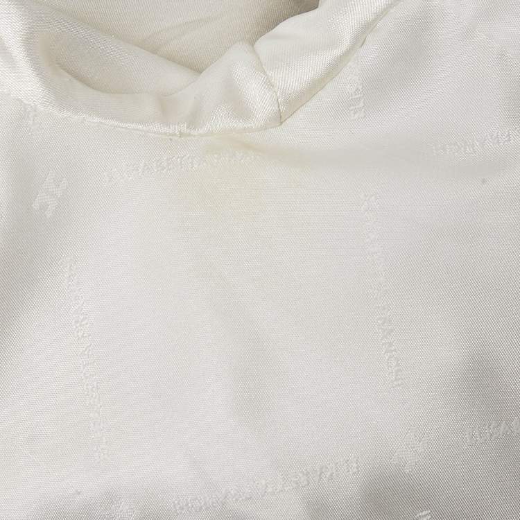 Pre Owned  Elisabetta Franchi White Crepe Double Breasted Blazer S