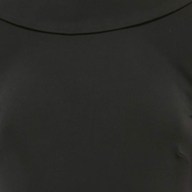 Pre Owned Elisabetta Franchi Black Jersey Full Sleeve Bodysuit M