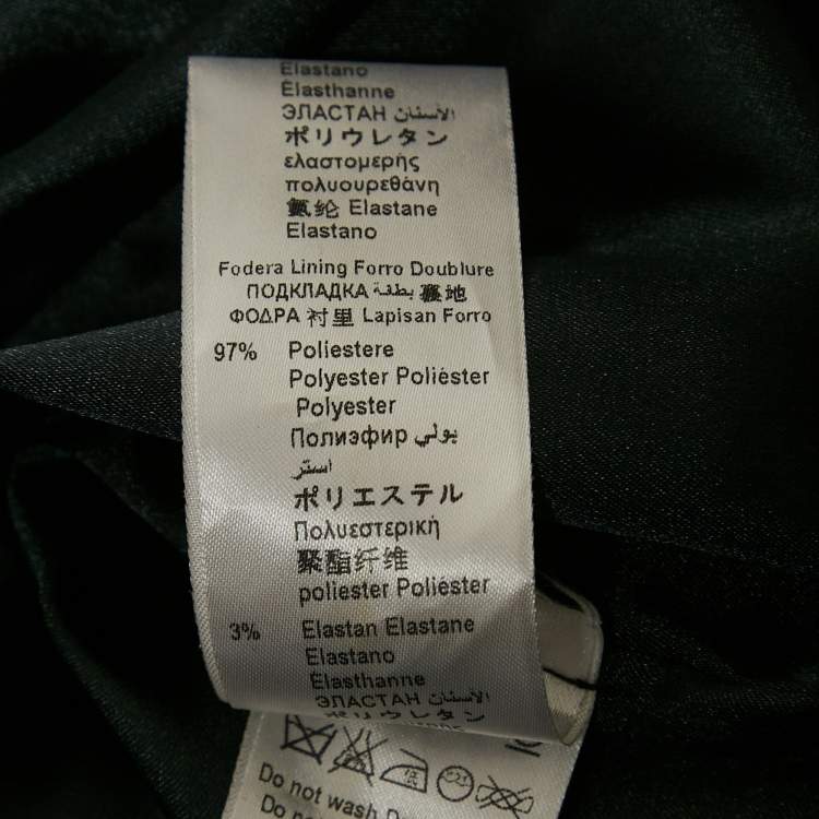 Pre Owned Elisabetta Franchi Black Starts Print Jersey One Shoulder Midi Dress M