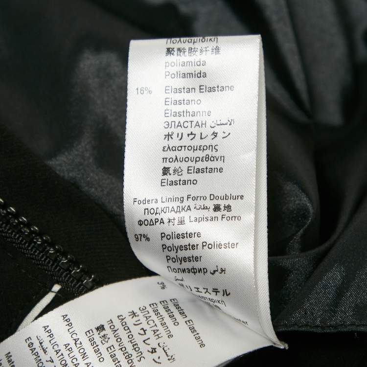 Pre Owned Elisabetta Franchi Black Nylon Contrast Trimmed Sleeveless Mini Dress S