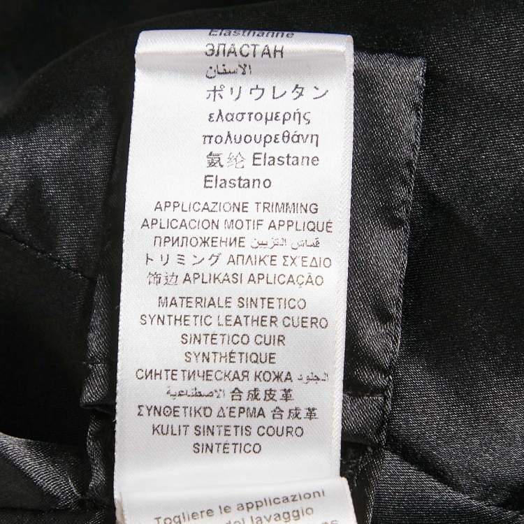Pre Owned Elisabetta Franchi Black Crepe Zip-Up Jacket S