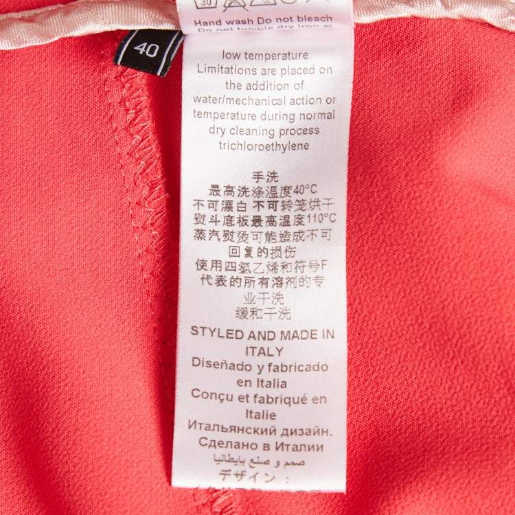 Pre Owned Elisabetta Franchi Pink Stretch Crepe Sheath Dress S