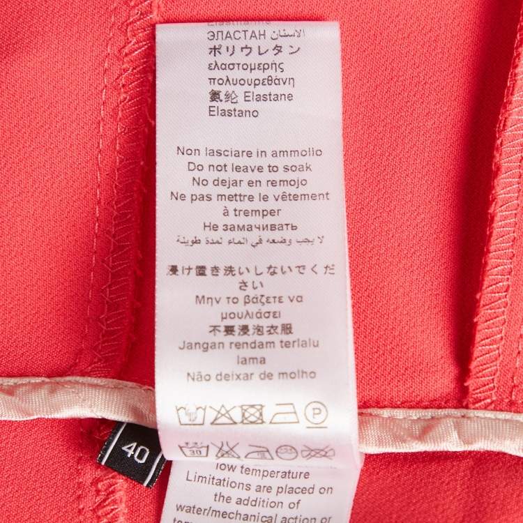 Pre Owned Elisabetta Franchi Pink Stretch Crepe Sheath Dress S