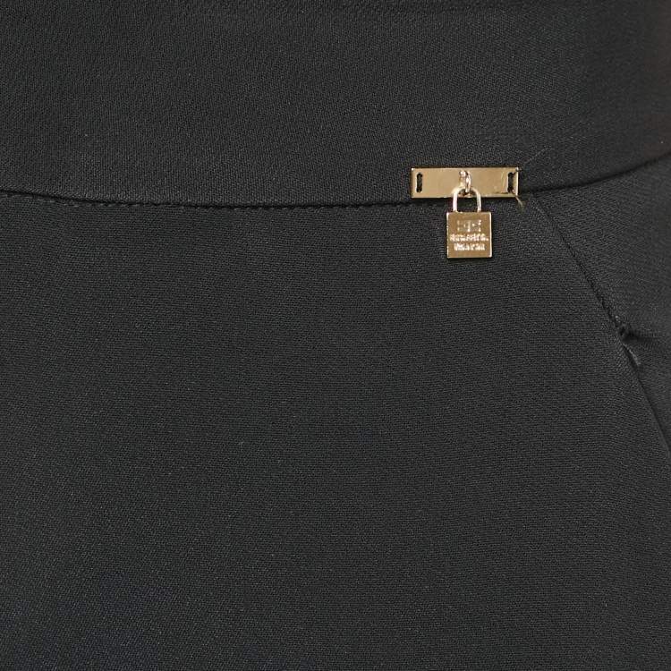 Pre Owned Elisabetta Franchi Black Crepe Sleeveless Jumpsuit M