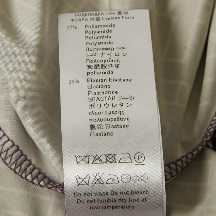 Pre Owned Elisabetta Franchi Lavender Logo Print Jersey Cut-Out Detail Jumpsuit S