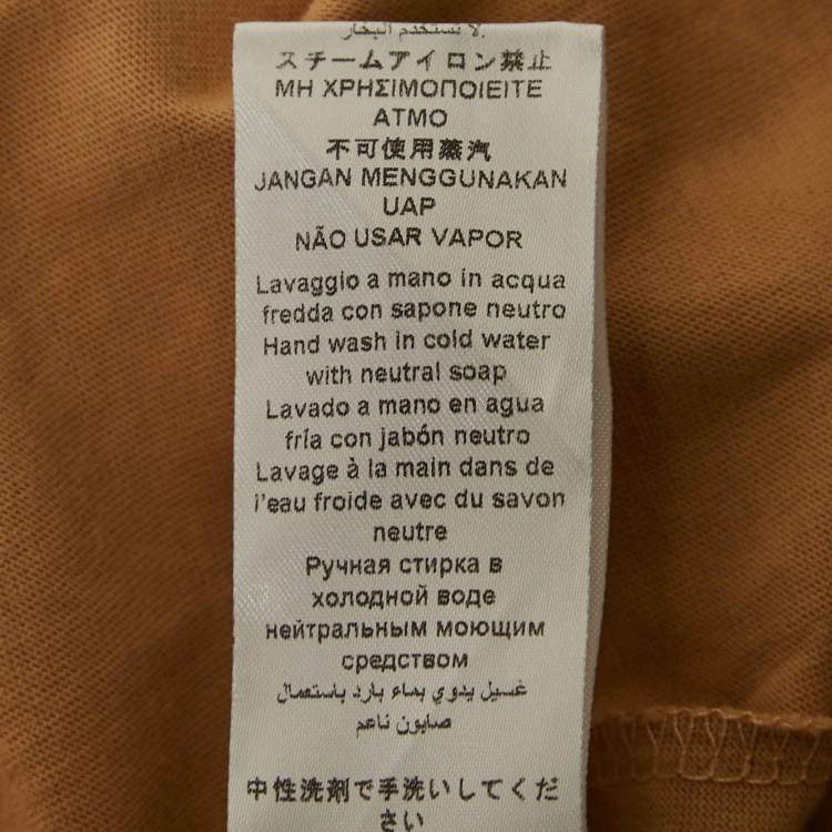 Pre Owned Elisabetta Franchi Beige Applique Cotton Jersey T-Shirt S