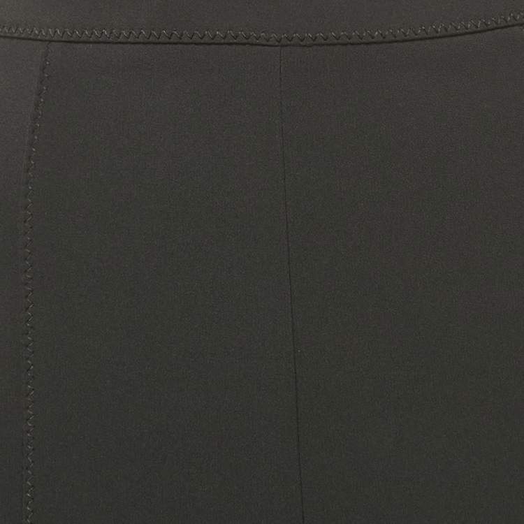 Pre Owned Elisabetta Franchi Black Crepe High Rise Trousers L