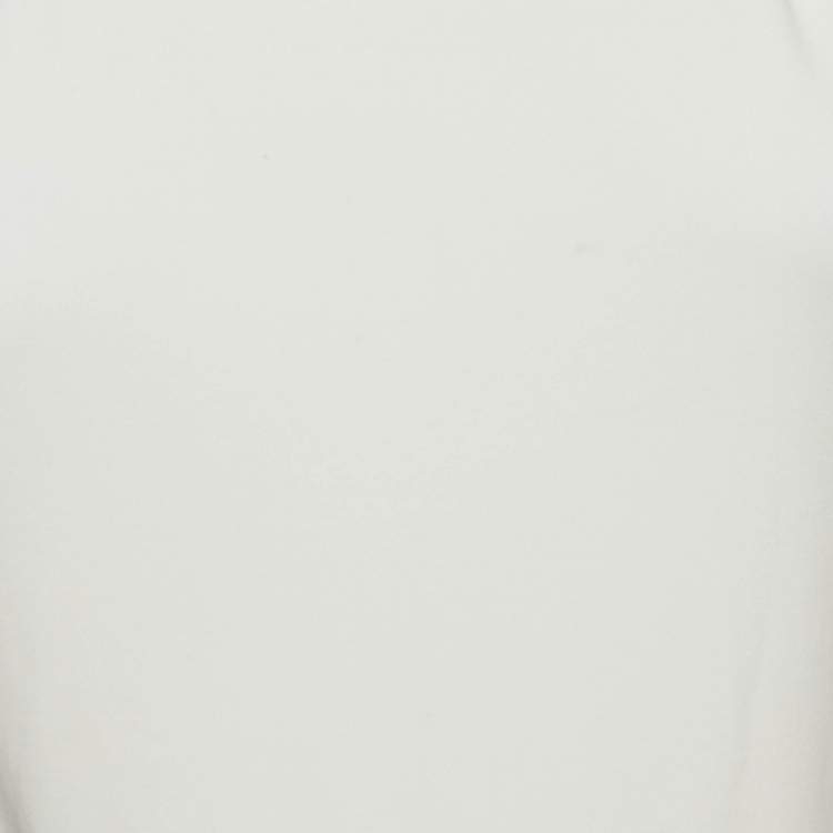 Pre Owned Elisabetta Franchi White Jersey Lace Up Backless Jumpsuit M