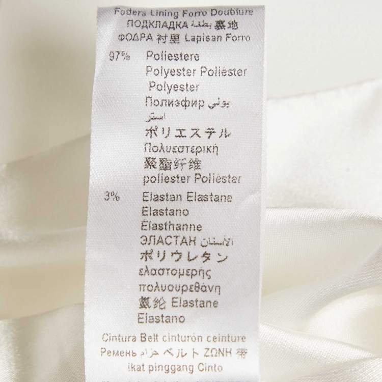Pre Owned Elisabetta Franchi White Crepe Double Breasted Mini Dress S