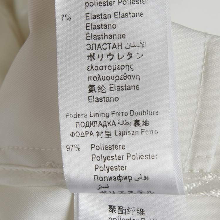 Pre Owned Elisabetta Franchi White Crepe Blazer Dress S