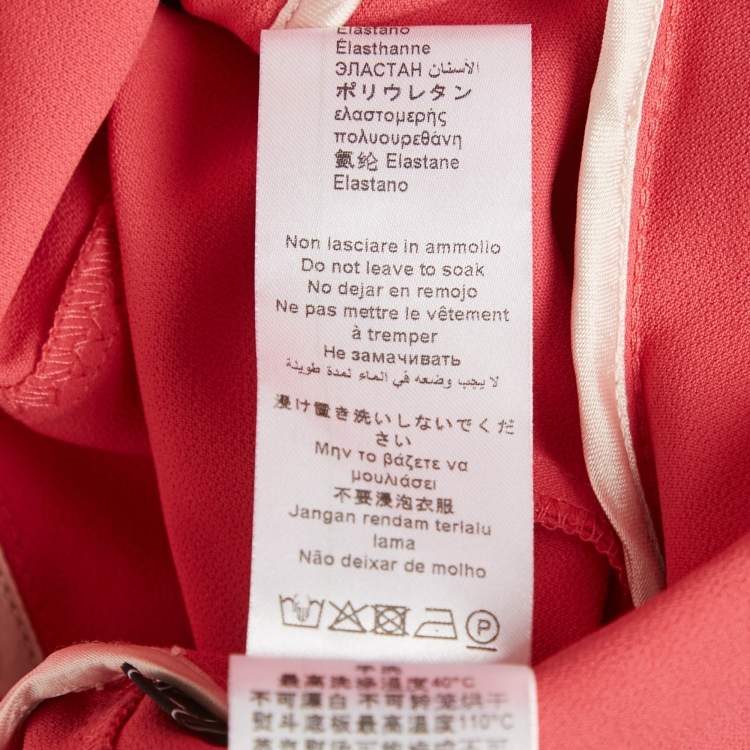 Pre Owned Elisabetta Franchi Fuchsia Pink Crepe Sleeveless Knee-Length Dress S