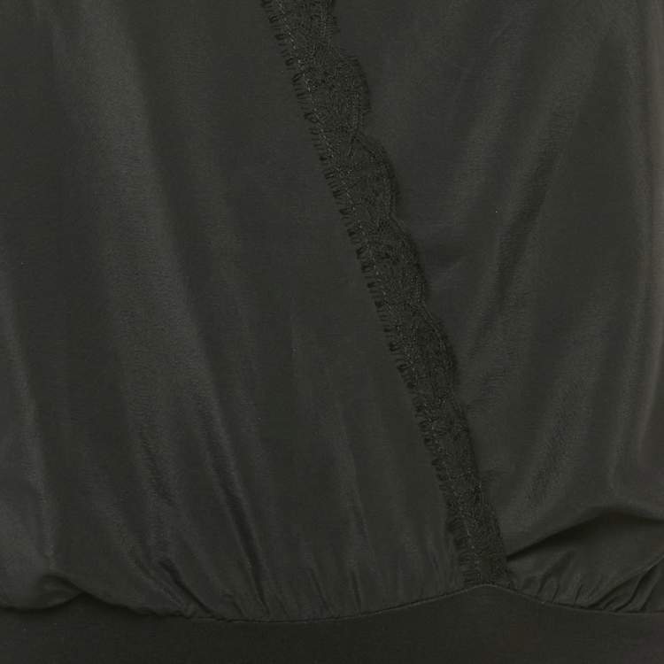 Pre Owned Elisabetta Franchi Silk Sleeveless Bodysuit M