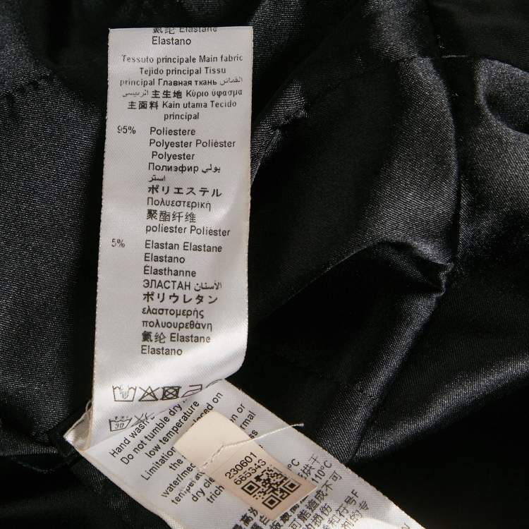 Pre Owned Elisabetta Franchi Black Crepe Peplum Jacket S