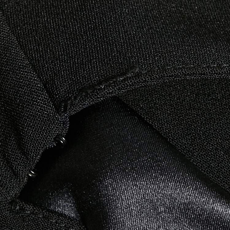 Pre Owned Elisabetta Franchi Black Crepe Peplum Jacket S