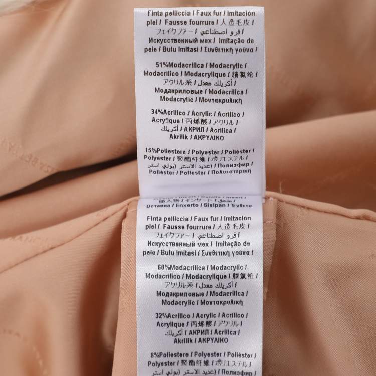 Pre Owned Elisabetta Franchi Multicolor Faux Fur Jacket S