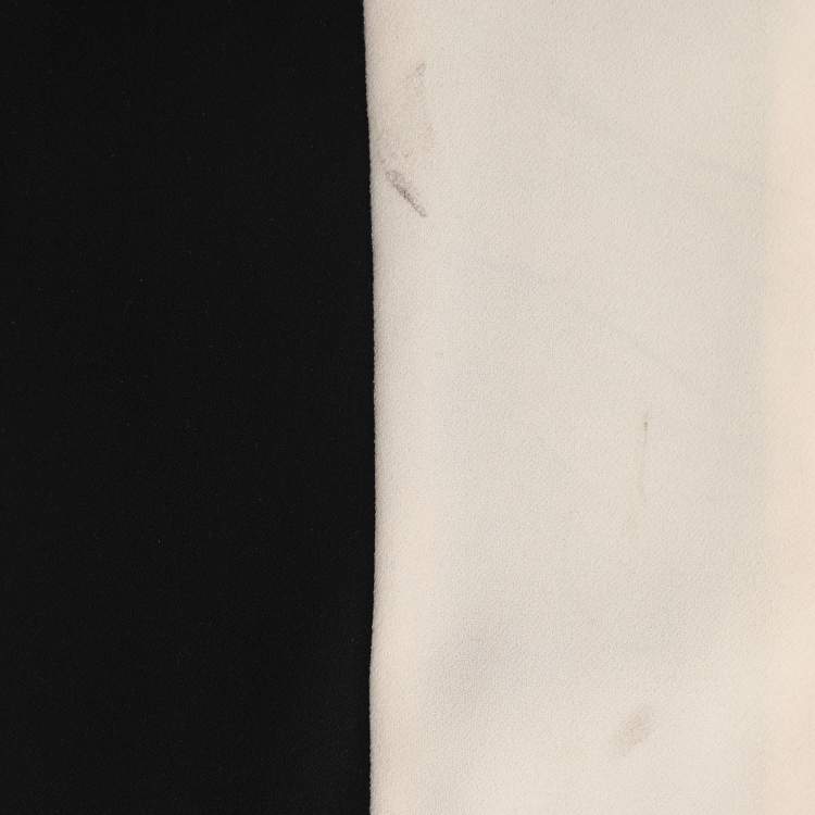 Pre Owned Elisabetta Franchi Black/Cream Crepe Jumpsuit S