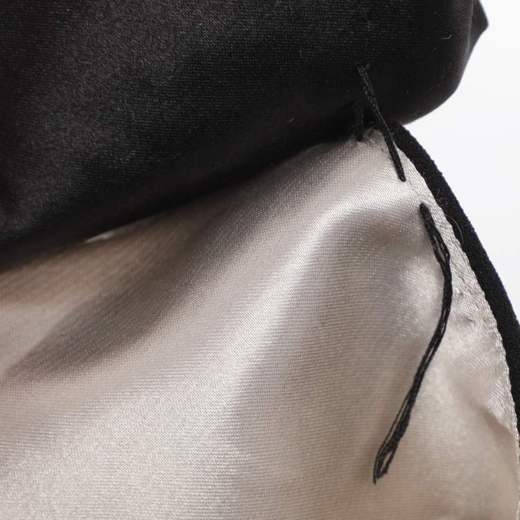 Pre Owned Elisabetta Franchi Black/Cream Crepe Jumpsuit S