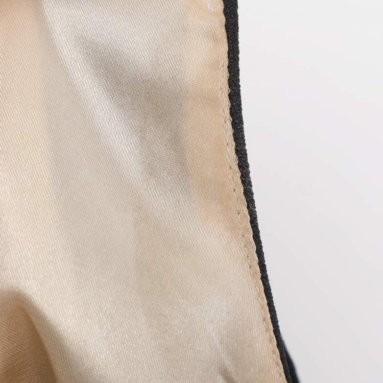 Pre Owned Elisabetta Franchi Black/Cream Crepe Jumpsuit S