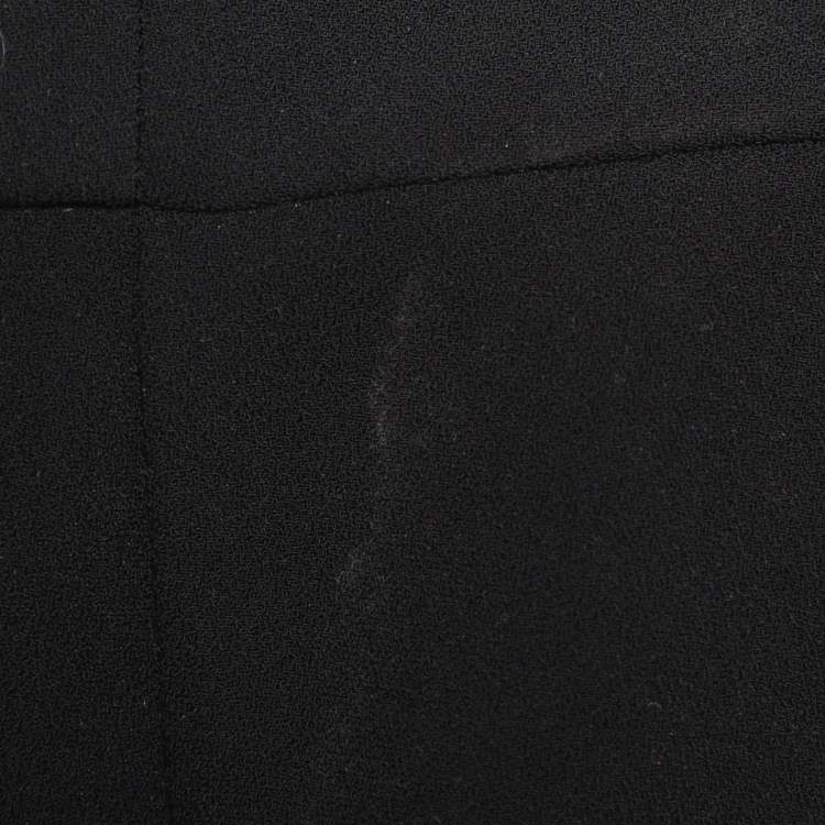 Pre Owned Elisabetta Franchi Black/Cream Crepe Jumpsuit S